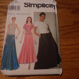 Simplicity for Jessica McClintock, #7436, Size 12-16, UNCUT