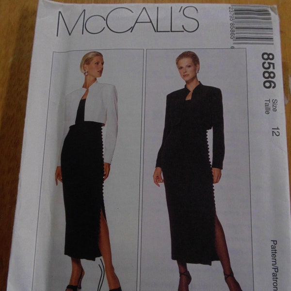 McCalls Jones New York, Dress & Jacket, Size 12, Pattern #8586