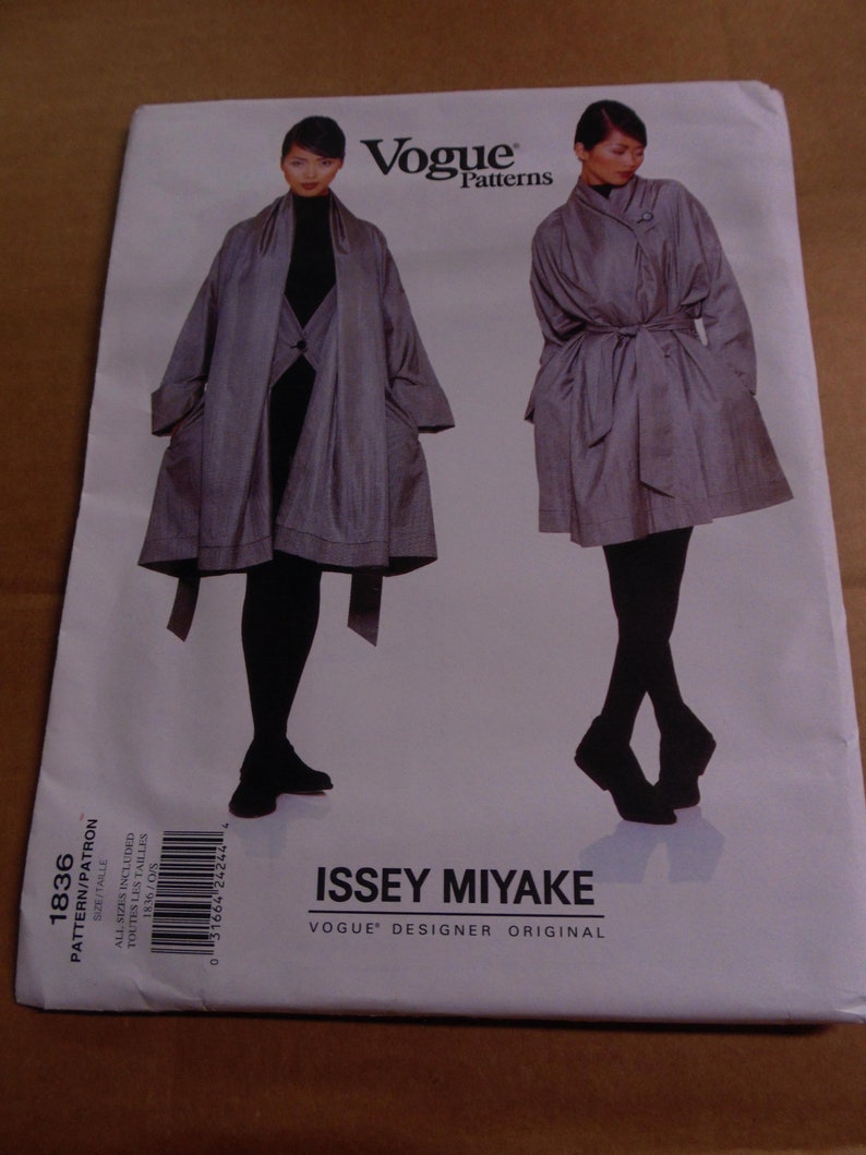Issey Miyake Vogue Pattern 1836 Size 818 UNCUT Etsy