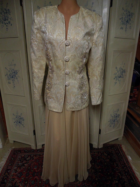 Lillie Rubin 1980s Vintage 2 piece Evening Outfit… - image 1