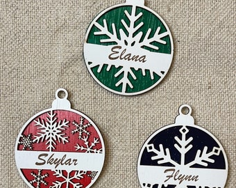 Personalized Christmas Ornament | Snowflake Ornament | Christmas tree decoration