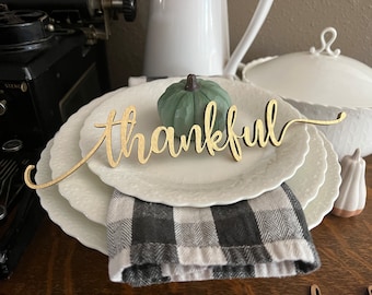 Thanksgiving place cards (set of 4) | Place setting | Thanksgiving table decor | Fall tablescape