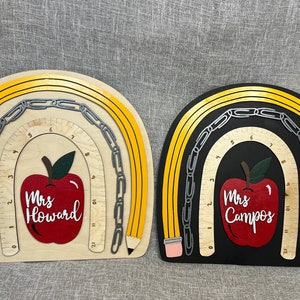 Teacher Sign;  Classroom decor; Personalized Teacher Gift; Personalized Name sign;  Back to School; School GIfts;