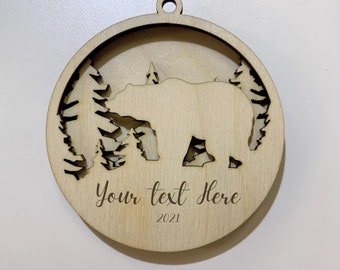 Personalized Ornaments  | Christmas Ornament | Layered Wood | Personalized Christmas Gift |  Unfinished Wood