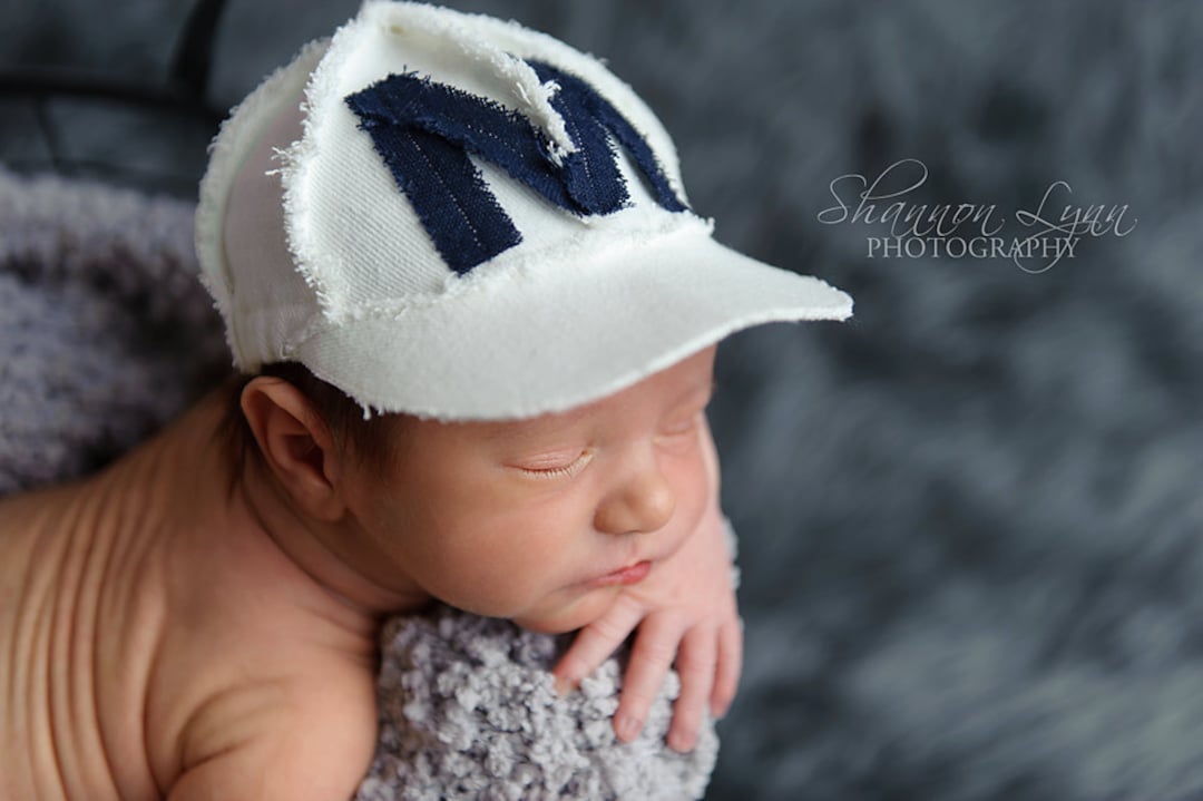 The Babe Monogramed Newborn Baseball Cap, Newborn Boy Hat, Newborn