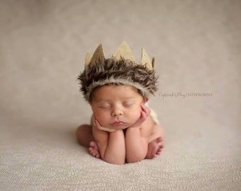Max crown, max crown photo prop, where the wild things are crown,Max boy Photo prop, max photo pr , newborn boy photo prop, Max Costume