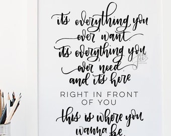 motivational wall decor - it's everything you ever want - greatest showman - motivational poster -wall art