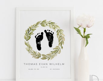 baby footprint painting