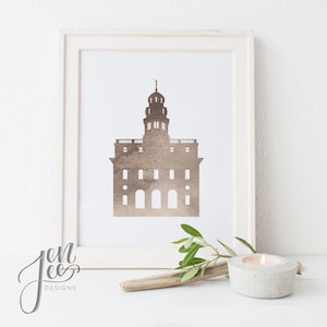 LDS Temple art - Customizable - Nauvoo Temple - Printable
