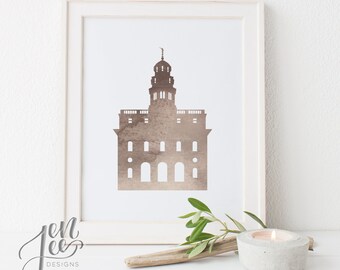 LDS Temple art - Customizable - Nauvoo Temple - Printable