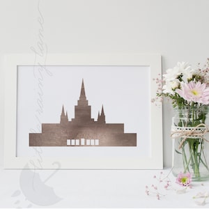 LDS Temple art - Customizable - Oakland Temple - Printable