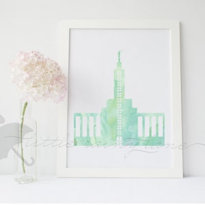 LDS Temple art - Los Angeles Temple - Customizable - Printable