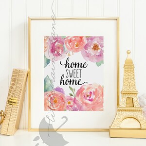 Home Sweet Home Sign - Quote Print - Wall Art