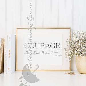 decorazione della parete motivazionale - coraggio, caro cuore - poster motivazionale-arte della parete