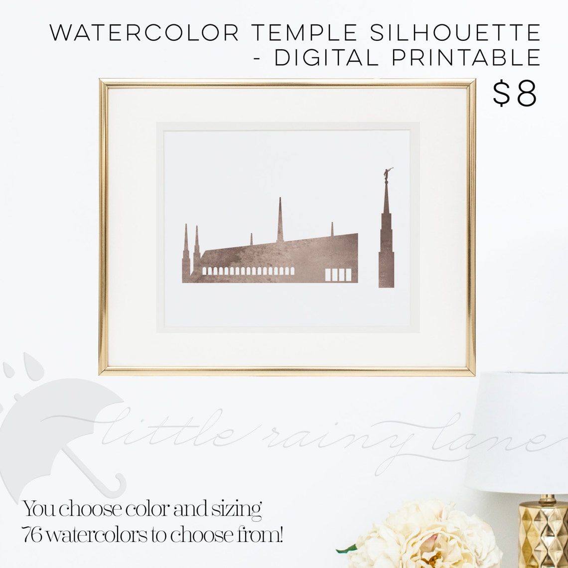 LDS Temple Art - Customizable - Dallas Temple - Printable - Etsy