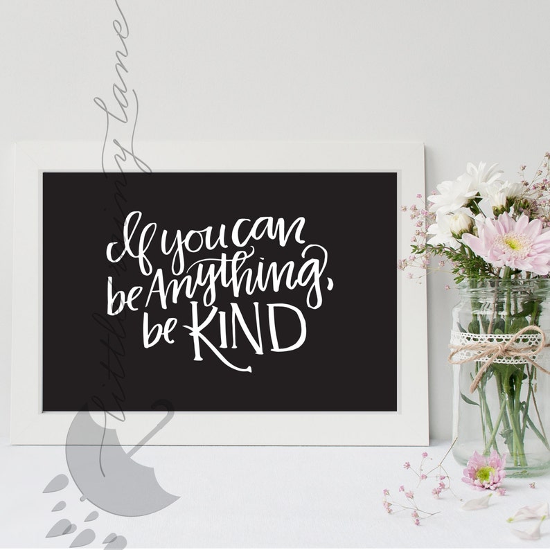 If you can be anything be kind Wall Art Nursery Decor | Etsy