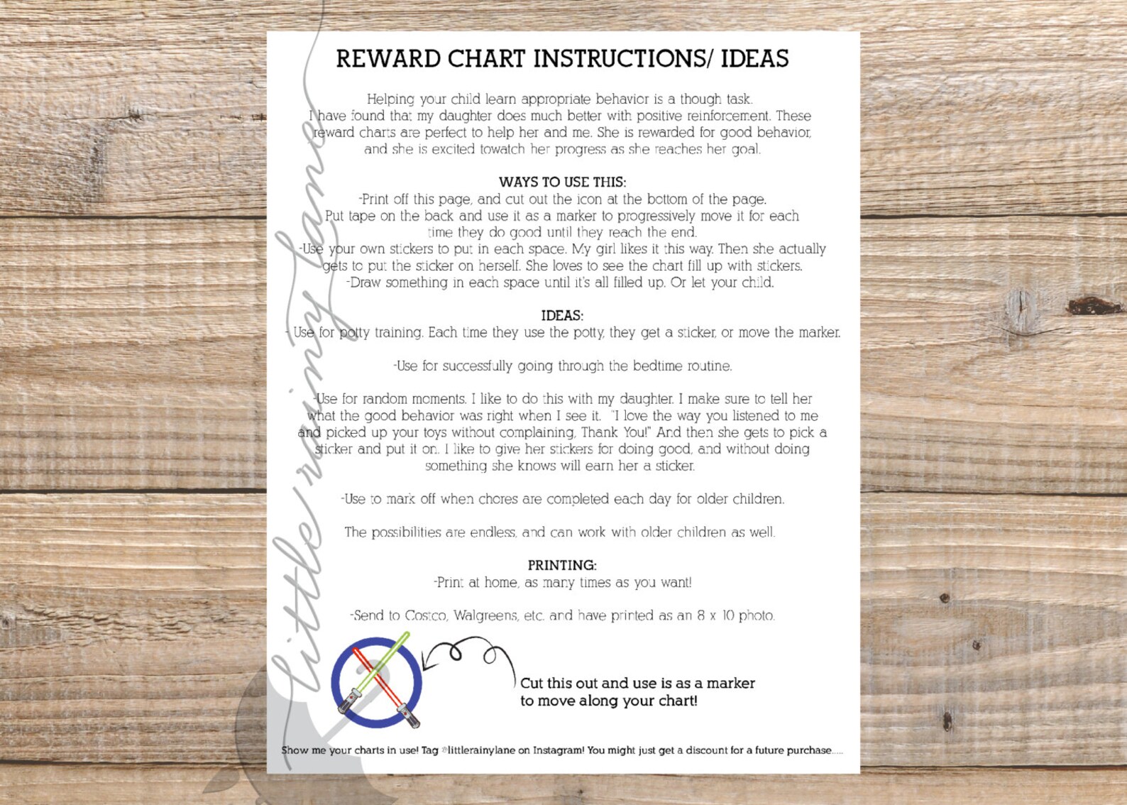 Reward Chart -star Wars Reward Chart - Printable - Instant Download ...
