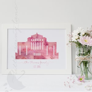 LDS Temple art - Customizable - Cardston Alberta Temple - Printable
