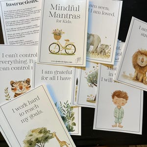 Tarjetas de afirmación para niños