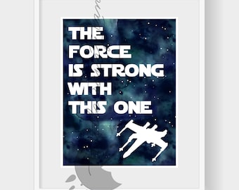 Star Wars kinderkamerprint - The Force is Strong (digitale download)