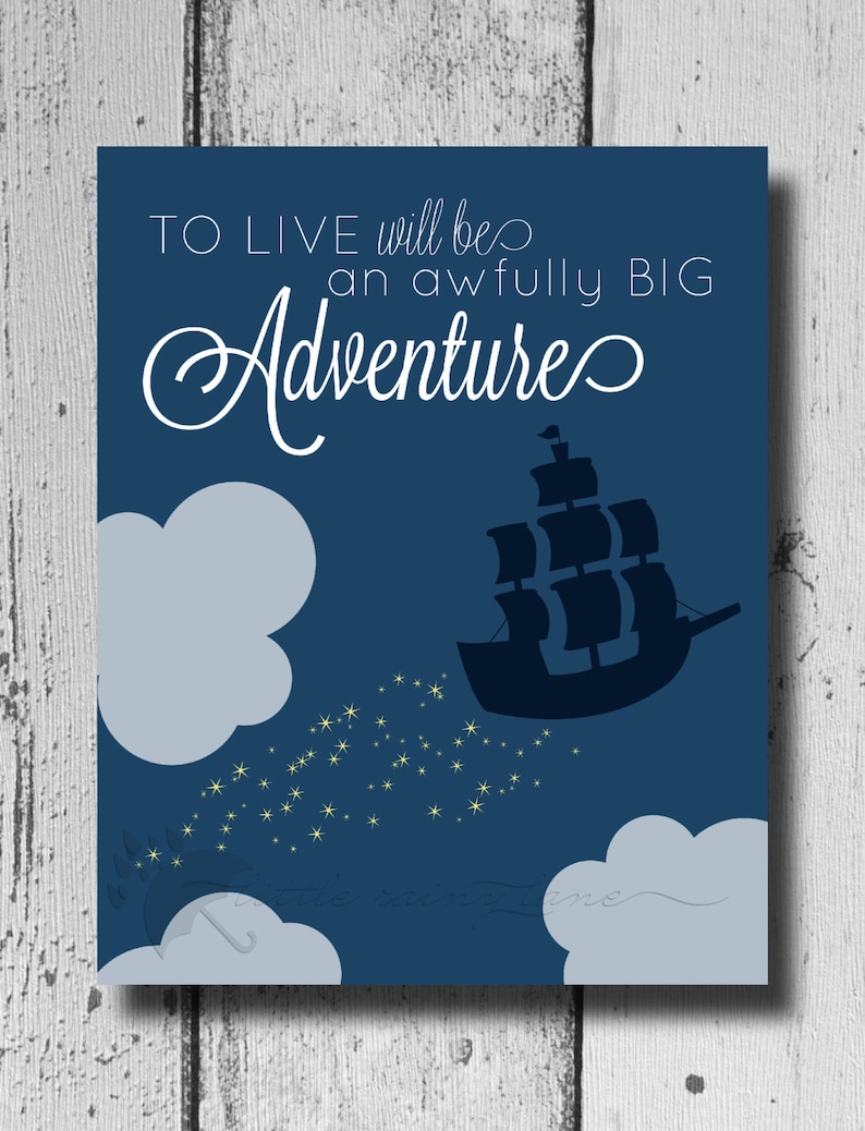 Nursery wall art Peter Pan Nursery To Live Will be an Etsy