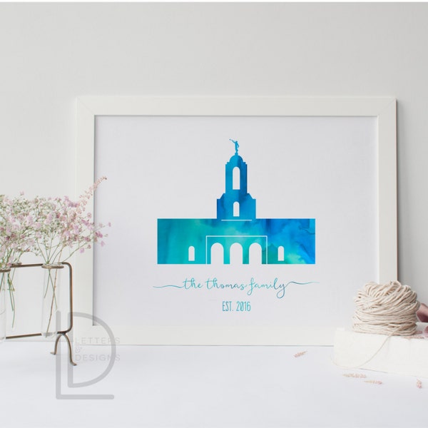 Newport Beach Temple - LDS Temple art - Customizable - Printable - Australia Temple