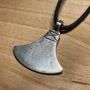 9th Century Viking Age Axe Pendant in Sterling Silver with Adjustable Cord
