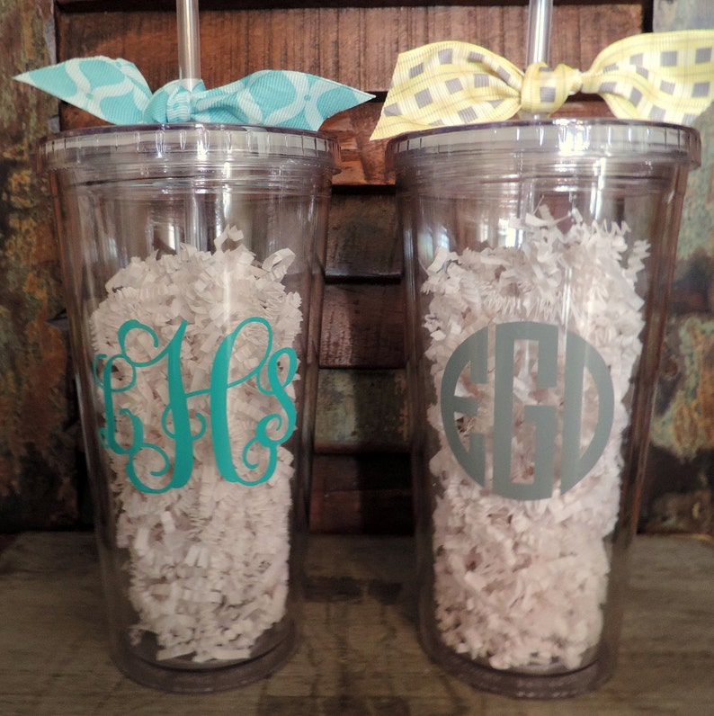 Personalized Monogram Acrylic Tumblers 20 oz. great for Girls Etsy