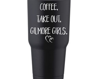 SALE! Gilmore Girls Luke's Diner Insulated Stainless Steel Matte Black Yeti Travel Coffee to