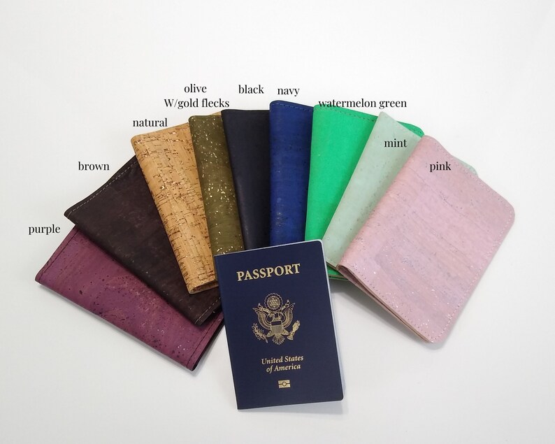 Personalized Cork Passport Cover Passport Holder Passport Etsy