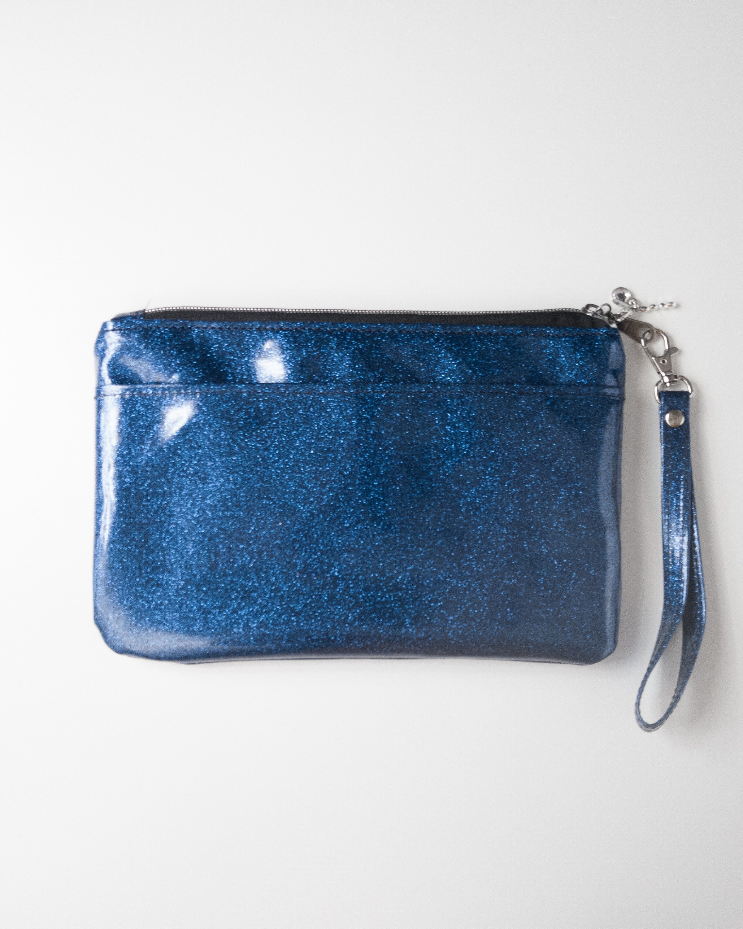 Wristlet Clutch Zippered Pouch Blue Sparkle Wristlet Bag | Etsy