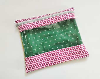 Bolsa de vinil floral para ponto cruz, bolsa para bordado, bolsa de fio dental para ponto cruz, bolsa de projeto para bordado, organização de ponto cruz, bolsa