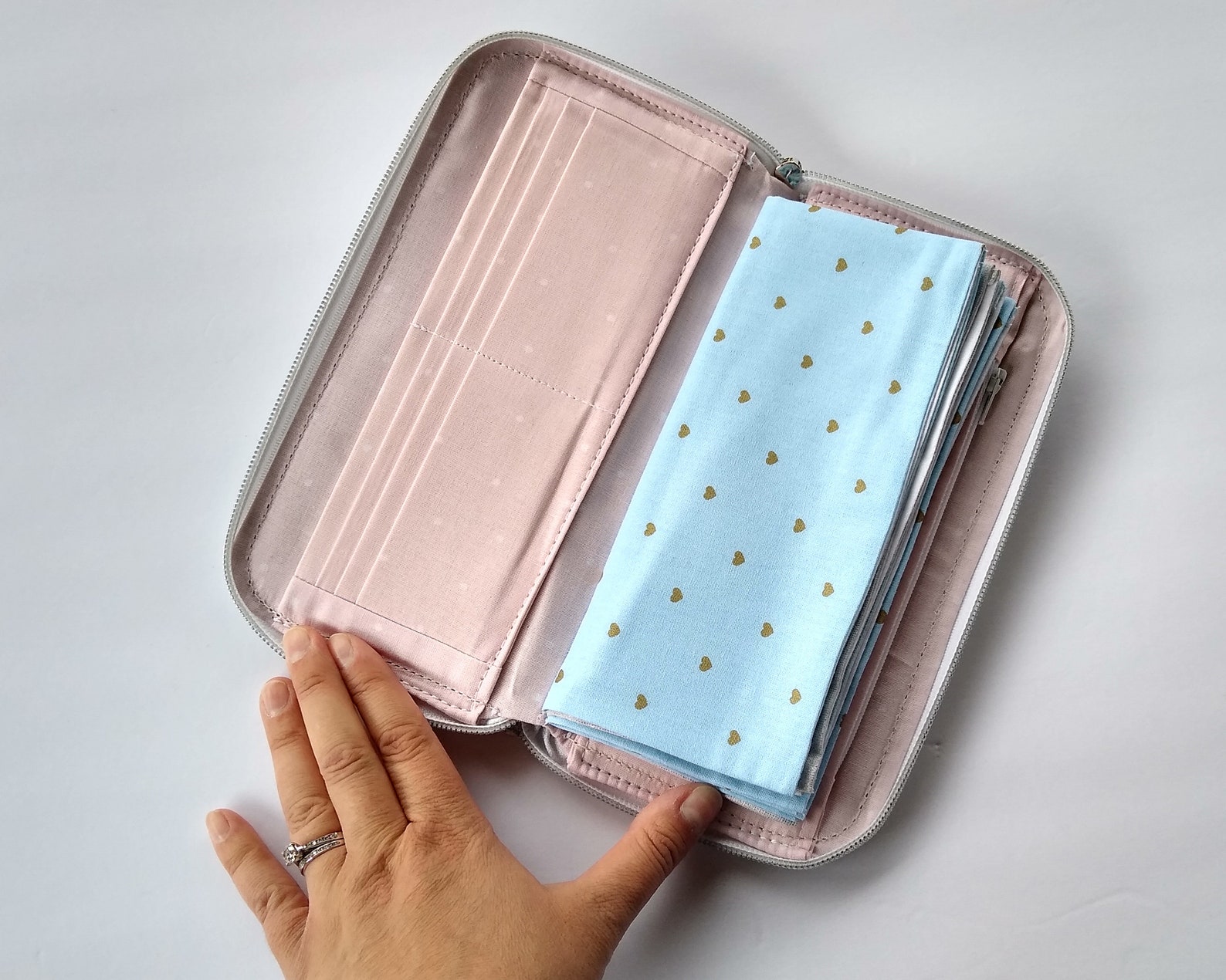 Zip Around Cash Envelope Wallet Women s Wallet Faux Etsy declutter-your-wallet-dave-ramsey-style-cash-envelope-wallet-diy