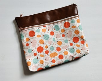 Bolsa de projeto de ponto cruz de luxo, bolsa de bordado, bolsa de fio dental para ponto cruz, bolsa de projeto para bordado, organização de ponto cruz, bolsa de abóbora