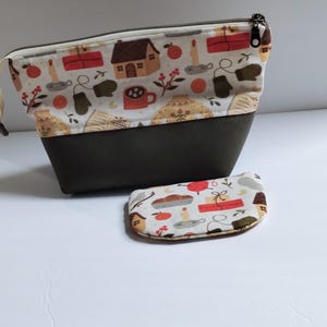 Knitting project bag set, Crochet project bag, craft storage bag, needlework storage, sock knitting bag, crochet bag, fall knitting bag