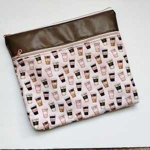 Deluxe Cross stitch project bag, needlework bag, Floss Bag Cross-stitch, Project Bag for embroidery, cross stitch organization, coffee
