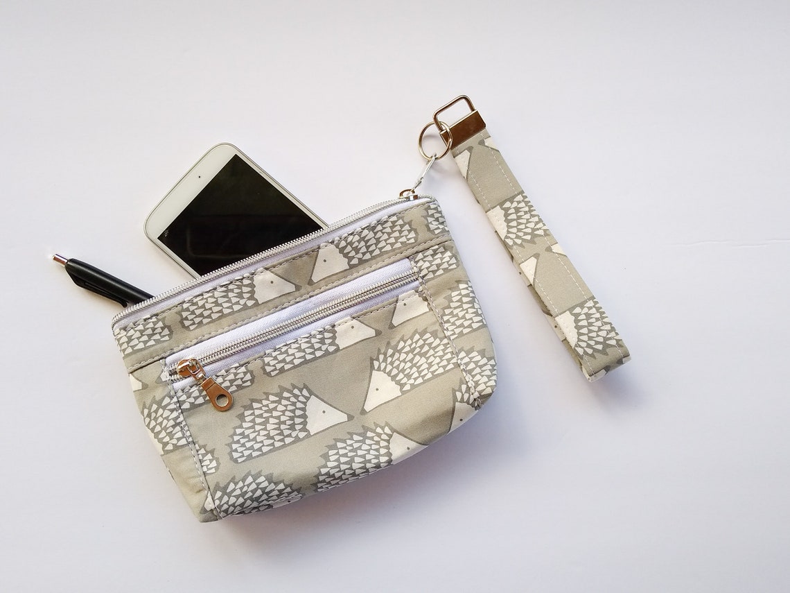 Wristlet Clutch Zippered Pouch Bag Womens Handbag Small Etsy UK