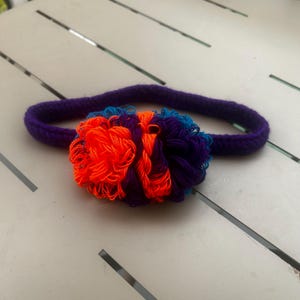 purple multicolor flower band