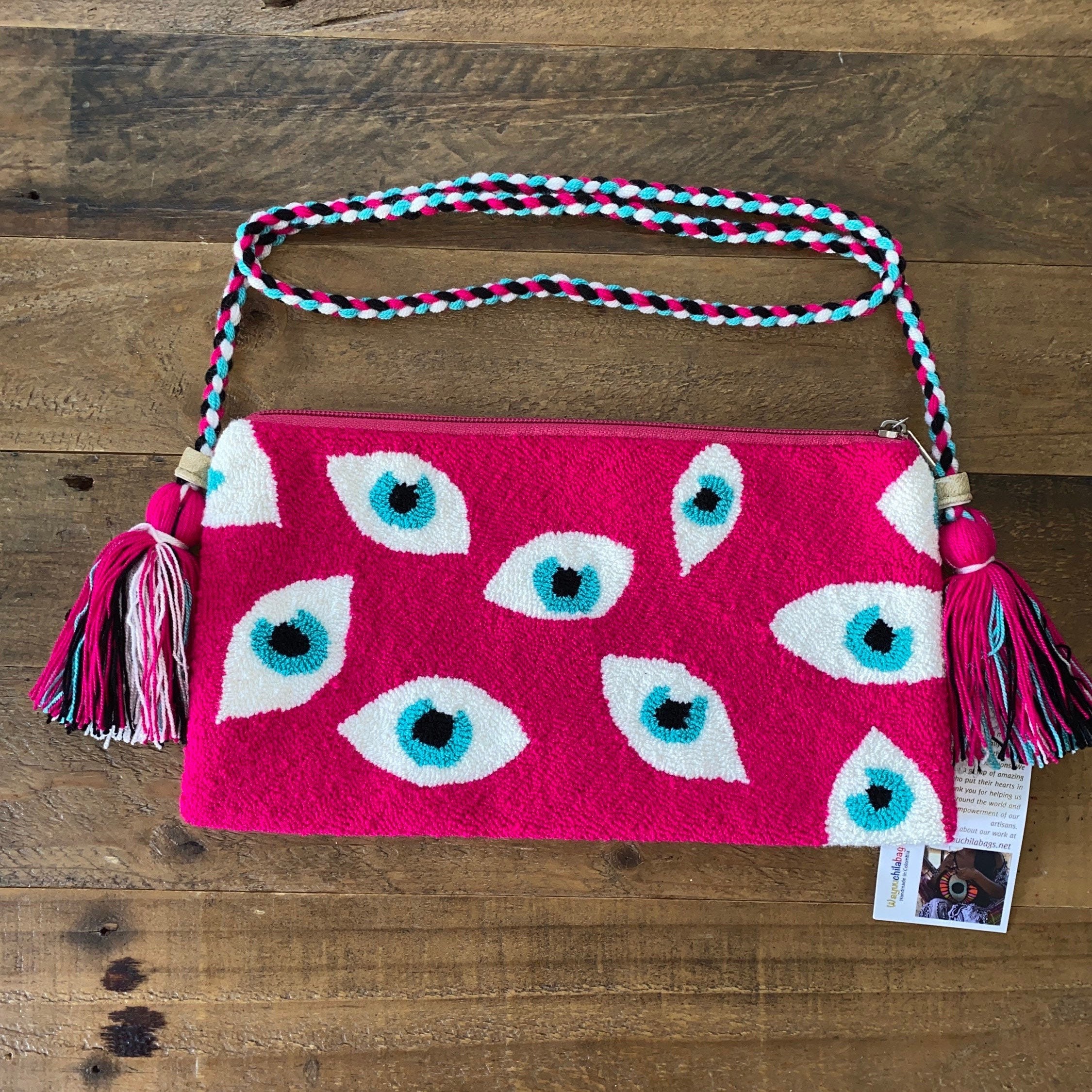 Turkish Evil Eye Wayuu Pouch/small bag – Indiartscollective