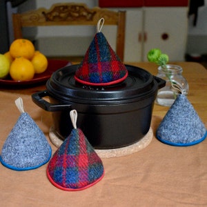 Lot de 2 supports pour pots en tweed Harris