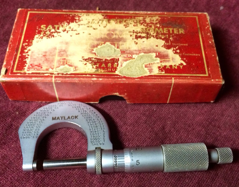 Vintage Micrometer Caliper L.S. Starrett 10000ths Etsy