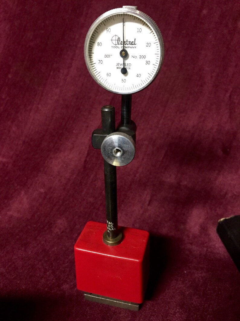 Vintage Central Tools Dial Indicator Set 2 Mag LIKE NEW Etsy