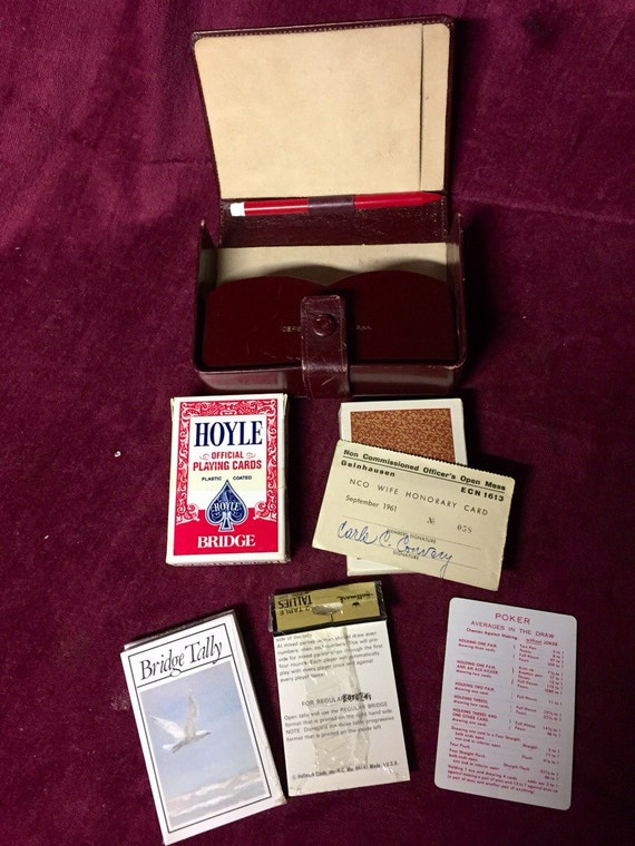 Items similar to Vintage Playing Card Case Bridge on Etsy