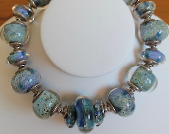 Artisan Boro Glass Bead Bracelet