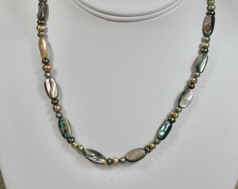 Abalone Shell & Pearl Necklace