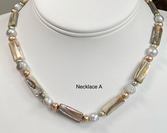 Abalone Shell & Freshwater Pearl Necklace