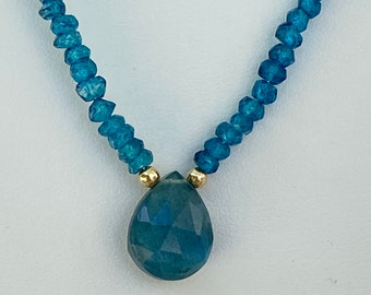New! Teal Blue Topaz With Accents of Gold