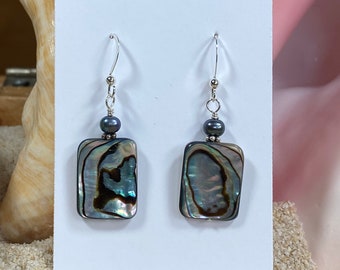 Simple Abalone Shell Earrings