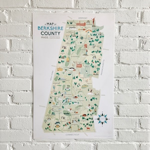Carte des Berkshires dans le Massachusetts