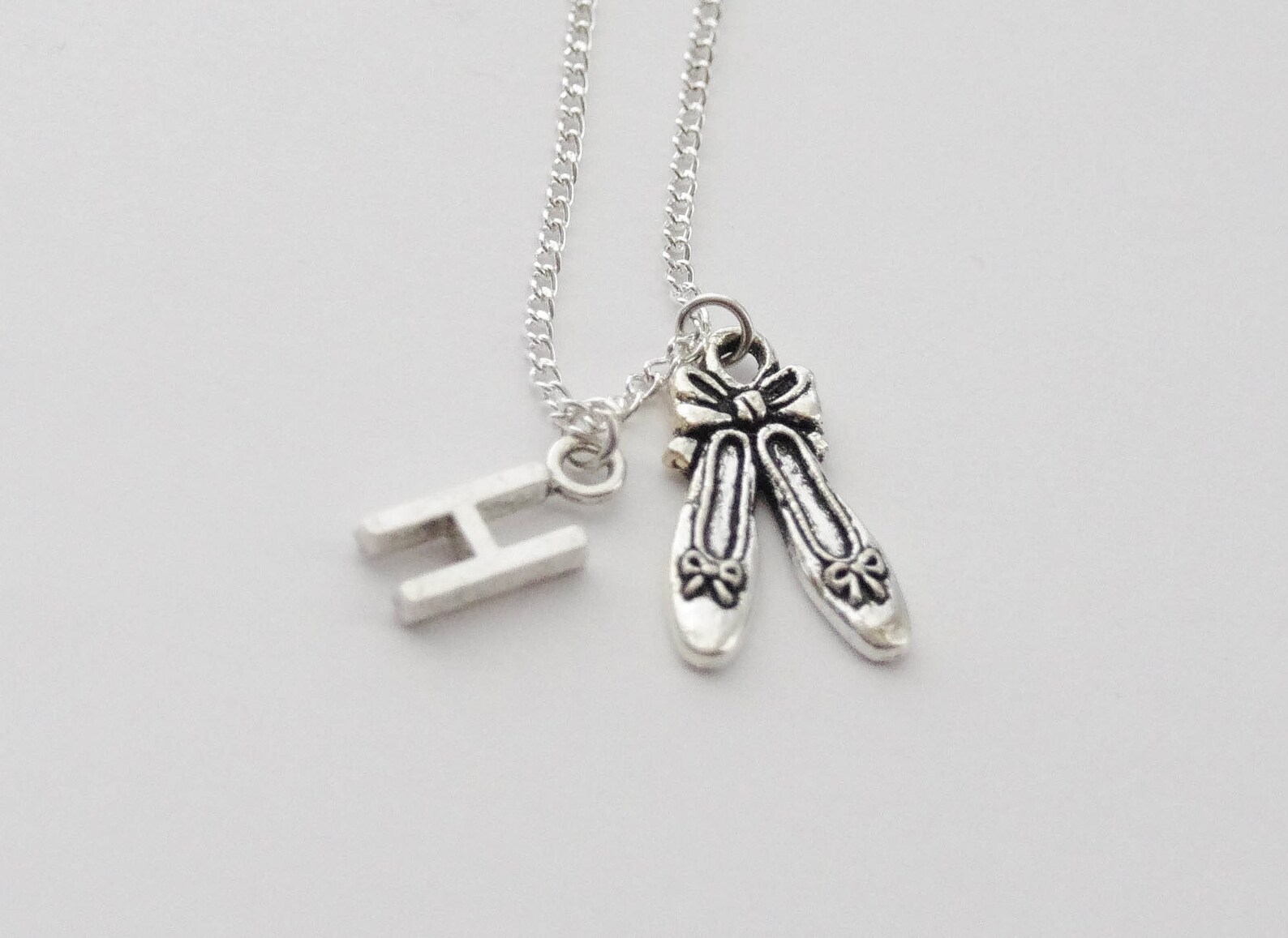 ballet necklace, ballet slippers necklace, ballet shoes necklace, ballerina necklace, dance necklace, ballerina gift, dancer nec